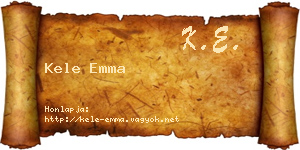Kele Emma névjegykártya